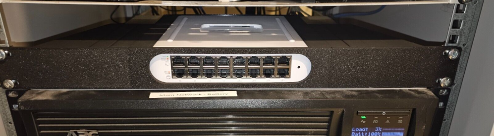 Ubiquiti UniFi USW-16-Lite-PoE 19" 1U Rack Mount Bracket image 2
